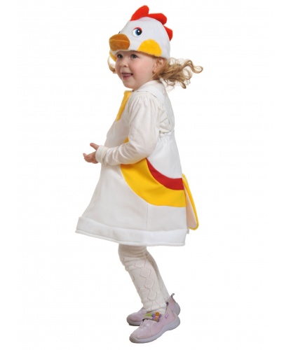 Детский костюм курочки (ткань, плюш): сарафан, шапочка (Россия)