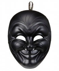 Черная мужская венецианская маска