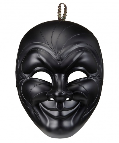 Черная мужская венецианская маска, пластик (Италия)