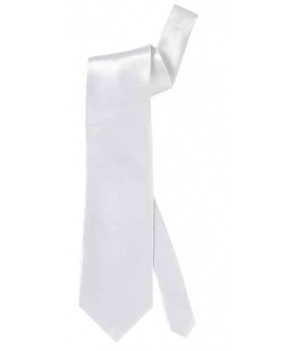 Белый сатиновый галстук (Италия)