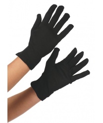 Черные короткие перчатки