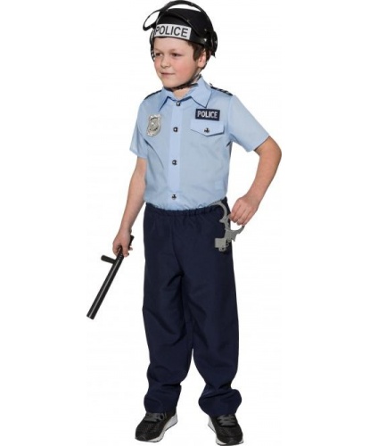 Детская рубашка полицейского (голубая): рубашка (Германия)