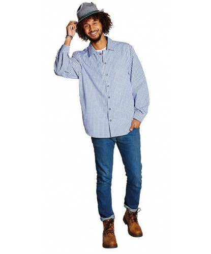 Мужская голубая рубашка в клетку виши: рубашка (Германия)