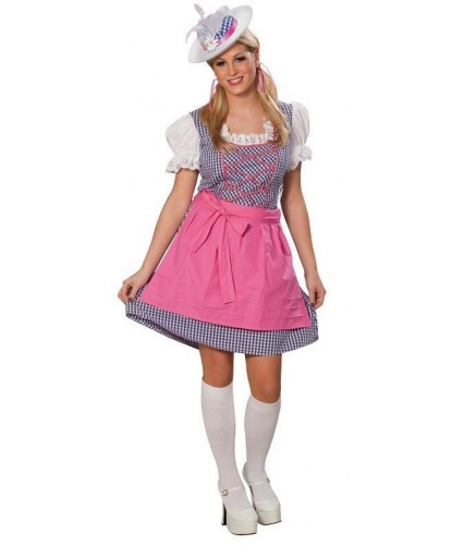 Платье баварки с розовым фартуком: платье, фартук (Германия)