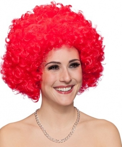 Красный кудрявый парик: красный (Германия)