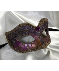 Венецианская маска классической формы, сиреневая
