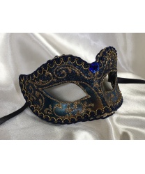 Венецианская маска классической формы, синяя