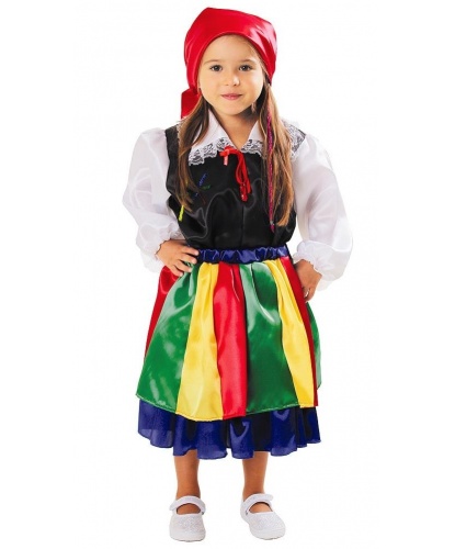Польский национальный костюм для девочки: рубашка, юбка, косынка (Польша)