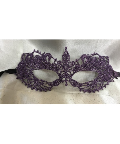 Кружевная маска Filo eifel, фиолетовая , блестки, кружево (Италия) купить