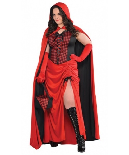 Женский костюм Красная шапочка: платье, плащ, корзинка, платок (Германия)