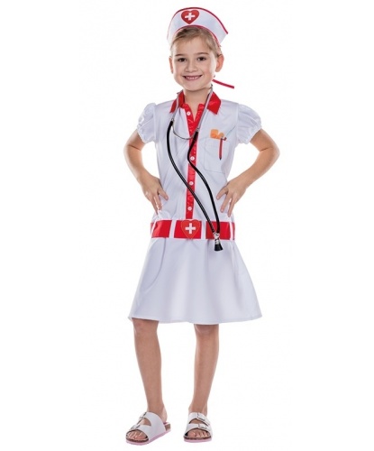 Детский костюм Медсестра: платье, пояс, головной убор (Германия)