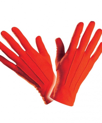 Короткие, красные перчатки (Италия)