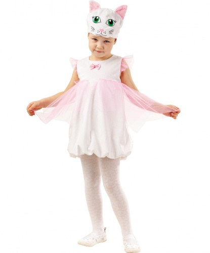 Детский костюм кошечки: головной убор, платье (Россия)