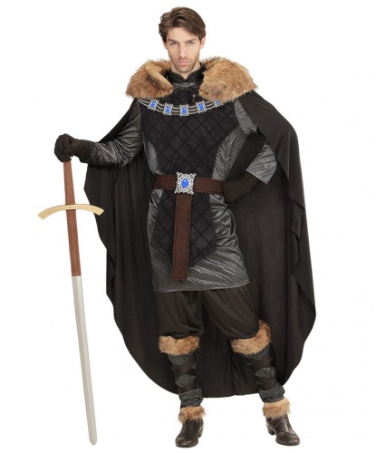 Костюм средневекового воина: туника, накидка, пояс, накладки на ноги (Италия)
