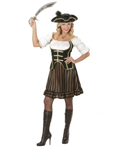 Костюм предводительницы пиратов: платье, головной убор (Италия)