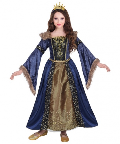 Детский костюм средневековой королевы: платье, корона (Италия)