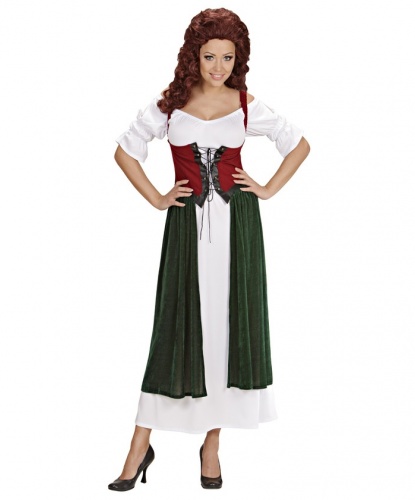 Костюм австрийской девушки LUCREZIA: белая сорочка, сарафан (Италия)