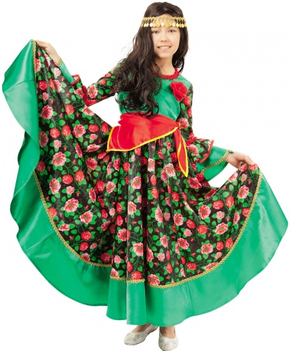 Детский костюм Цыганка: платье, парик, косынка (Россия)