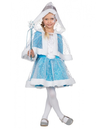 Костюм снежной принцессы: платье, накидка с капюшоном (Германия)